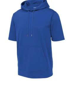 Sport-Tek Men's Sport-Wick Fleece Short Sleeve Hooded Pullover -Bulkthreads store 89184508