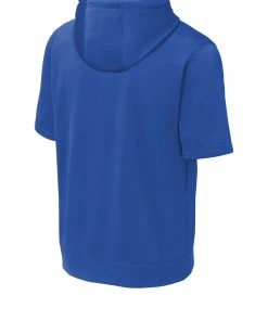 Sport-Tek Men's Sport-Wick Fleece Short Sleeve Hooded Pullover -Bulkthreads store 89184509
