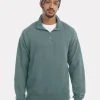 ComfortWash By Hanes Men's Garment-Dyed Quarter-Zip Sweatshirt
