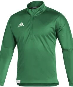 Adidas Men's 1/4 Zip Knit Long Sleeve Fleece Sweatshirt