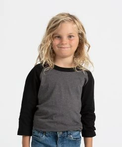 Tultex Youth Raglan T-Shirt -Bulkthreads store HeatherCharcoal Black 0d875135 6305 4002 90b2 d82de32df9dc