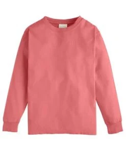 ComfortWash By Hanes Garment Dyed Youth Long Sleeve T-Shirt -Bulkthreads store comfortwash by hanes gdh275 coral craze.1666112207343
